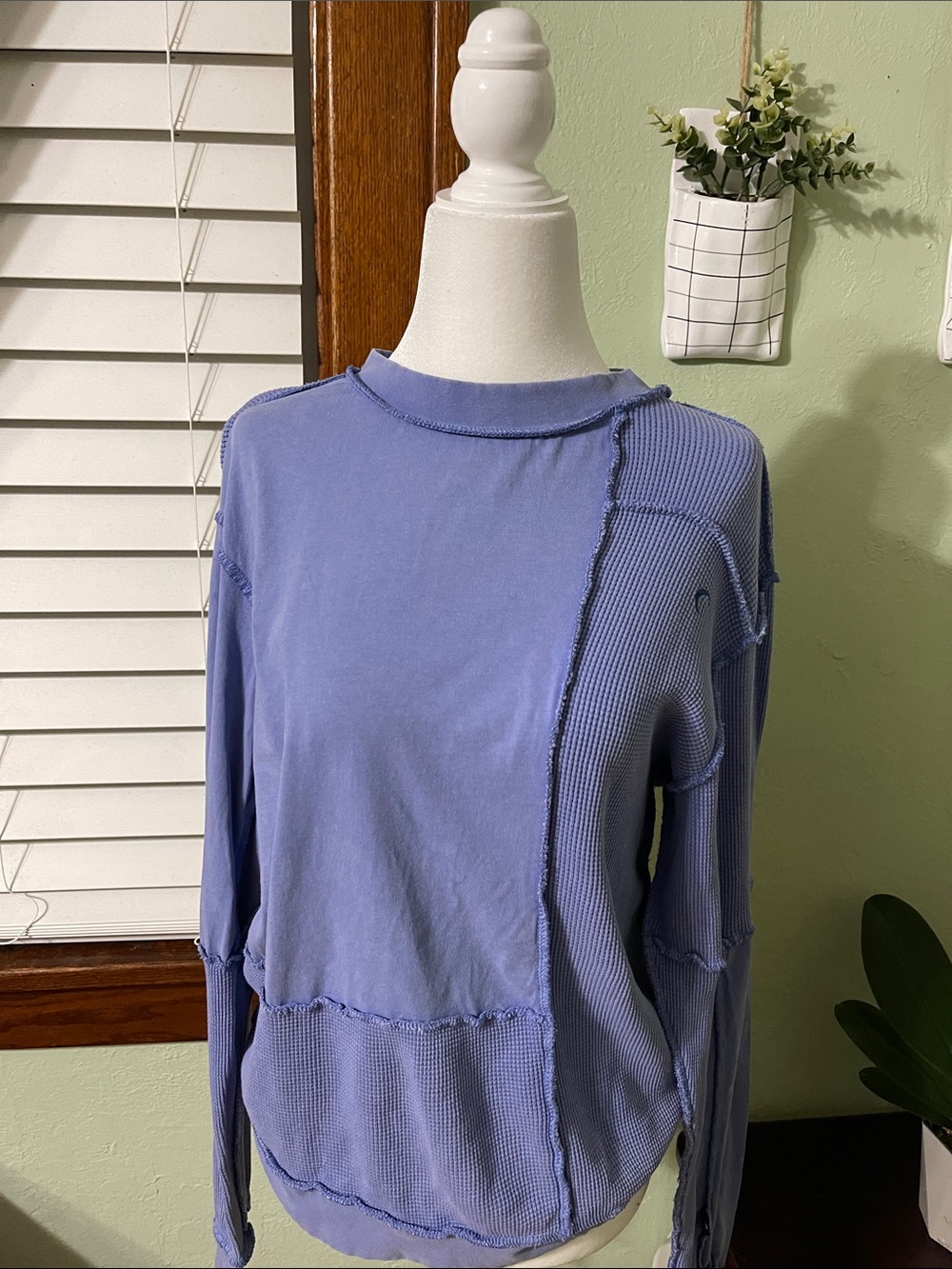 Athleta Lavender Patchwork Pullover Sweatshirt